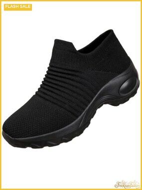Women's Slip On Sneakers Knit Mesh Breathable Work Walking Tennis Shoes